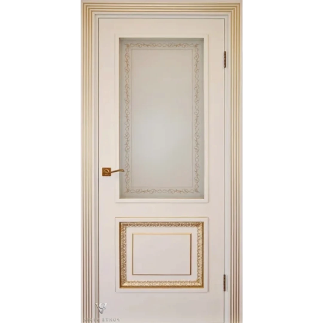 ბინის კარი Deco 1 #9010 Glass